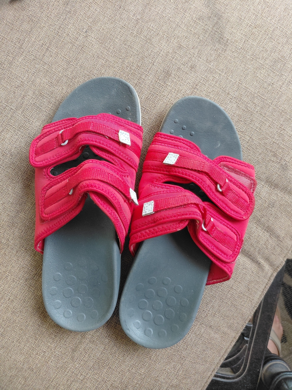 Vionic Women's Hot Pink Dual-Strap Slide Sandals